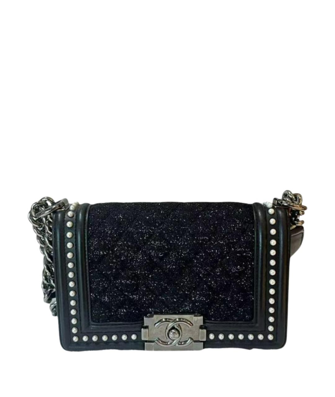 CHANEL Черная тканевая сумка через плечо, фото 1