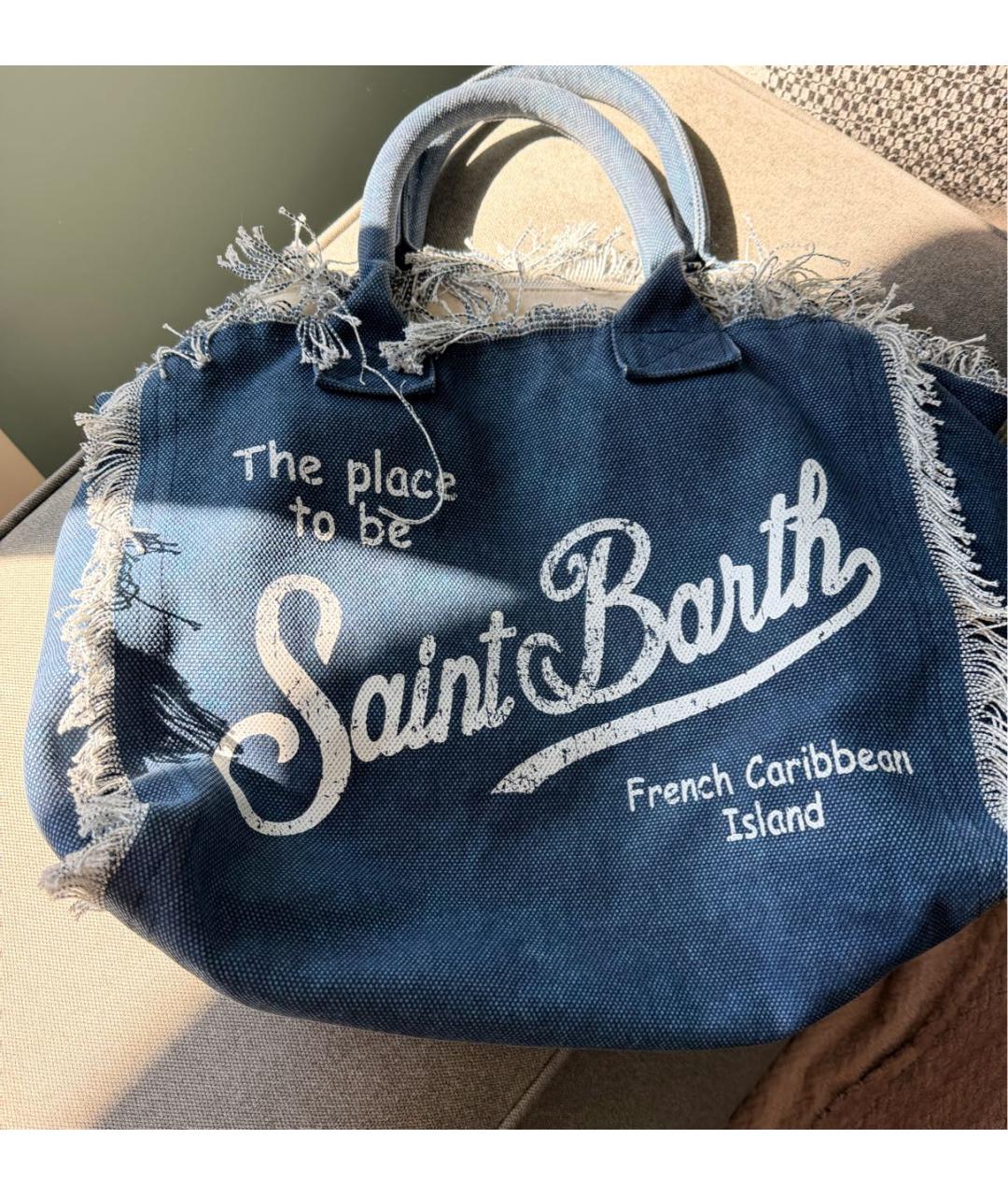 St. Barth Синяя деним дорожная/спортивная сумка, фото 2