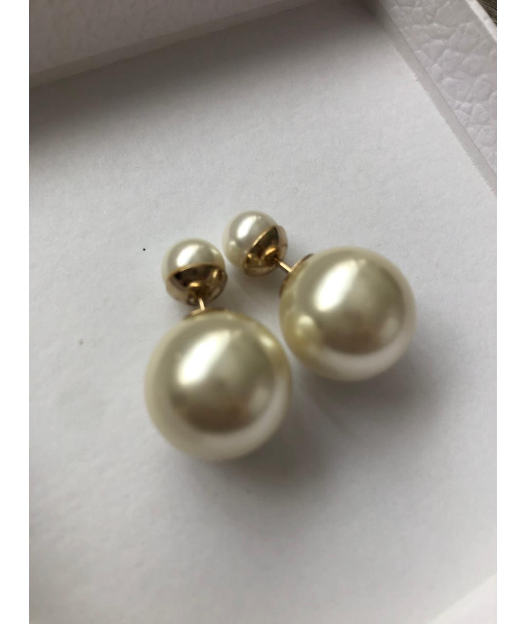 CHRISTIAN DIOR Золотые жемчужные серьги, фото 2