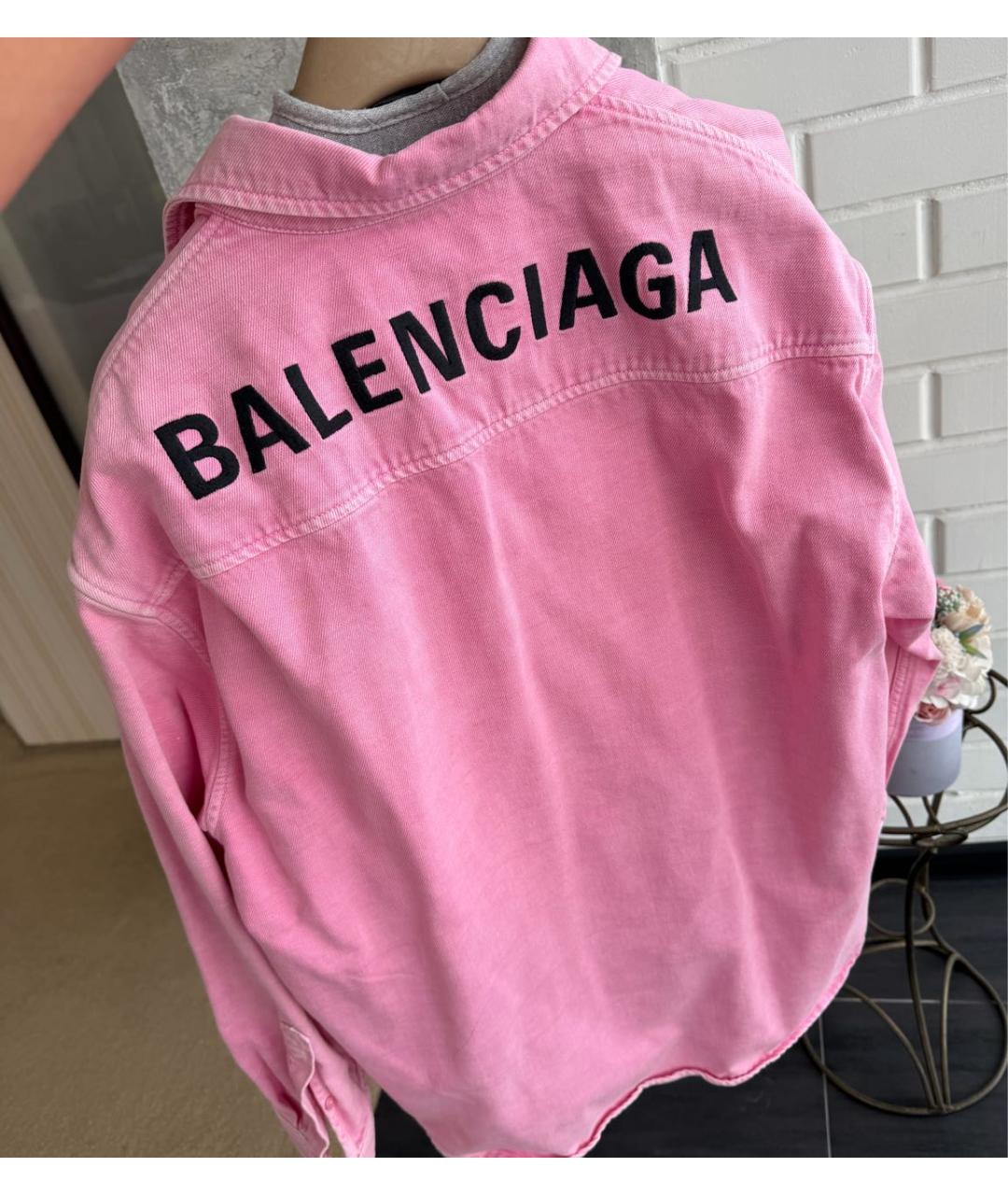 BALENCIAGA Розовая деним куртка, фото 7