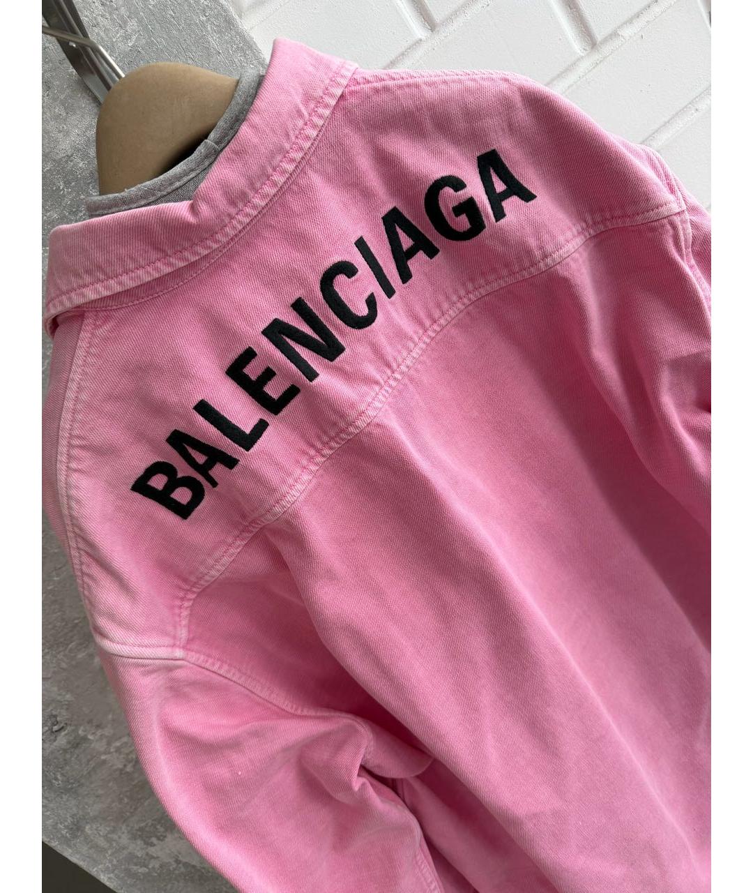 BALENCIAGA Розовая деним куртка, фото 4