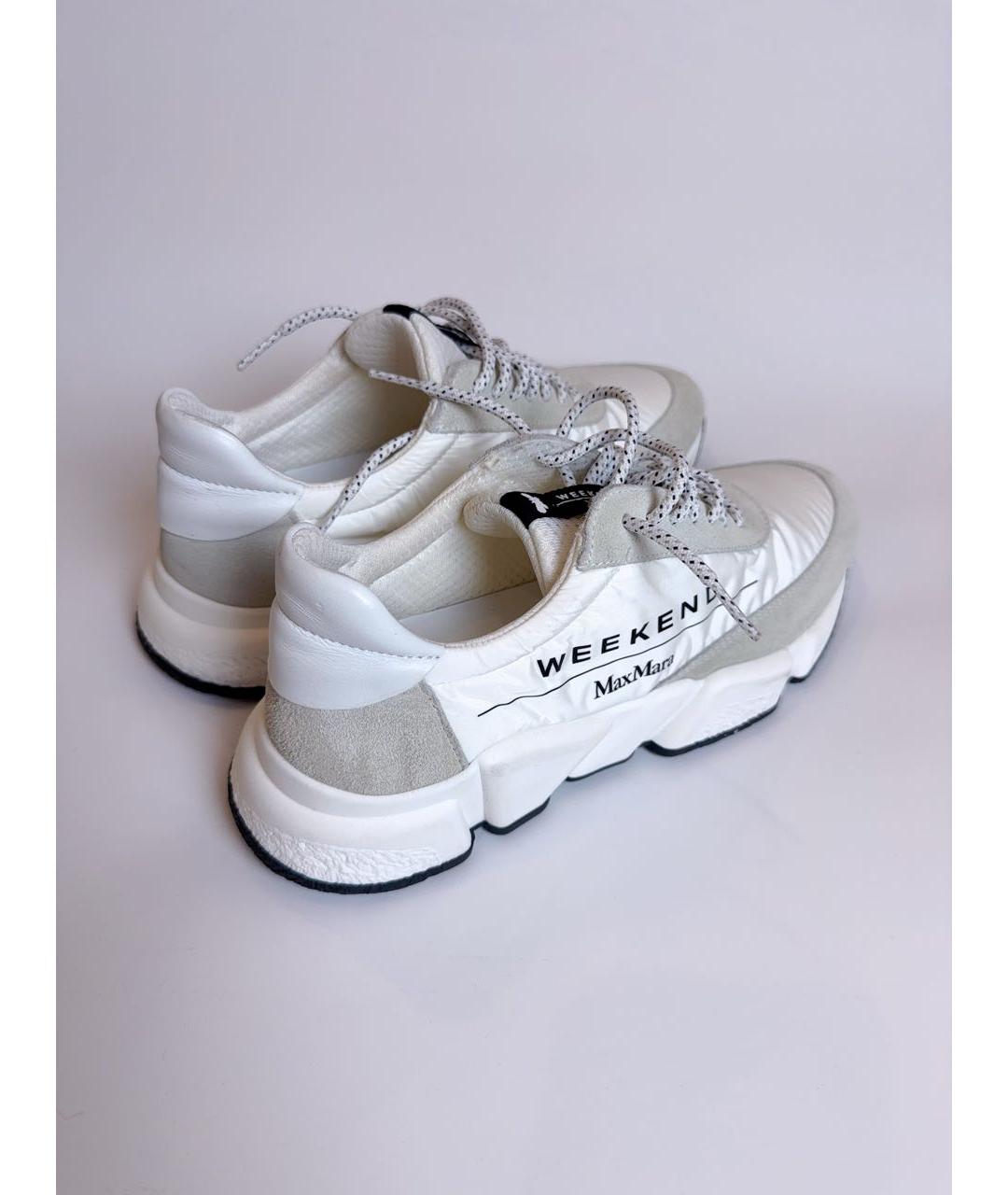 WEEKEND MAX MARA Белые кожаные кроссовки, фото 2