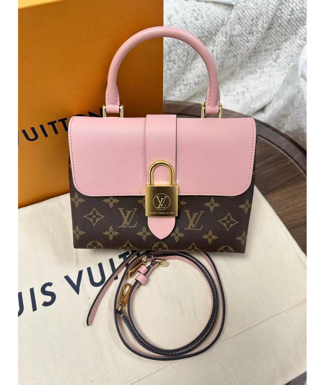 LOUIS VUITTON Розовая сумка с короткими ручками из канвы, фото 2