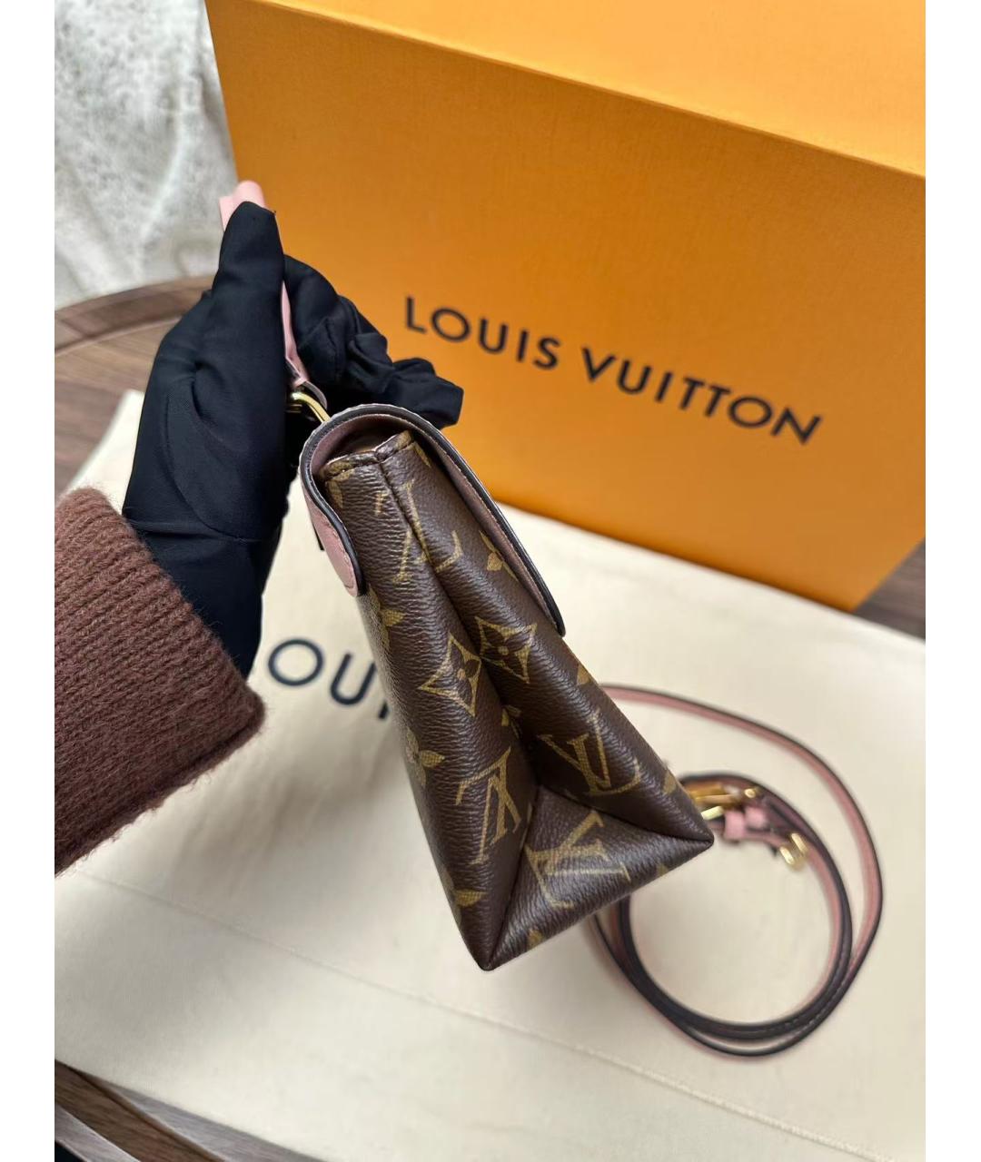 LOUIS VUITTON Розовая сумка с короткими ручками из канвы, фото 4