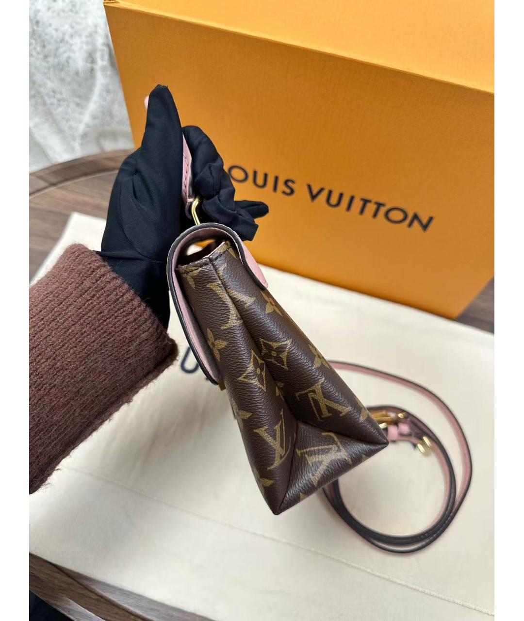 LOUIS VUITTON Розовая сумка с короткими ручками из канвы, фото 5