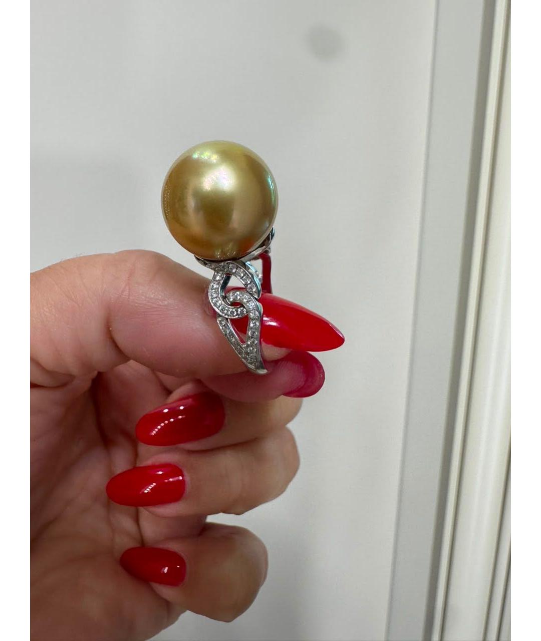 Mikimoto Желтое платиновое кольцо, фото 3