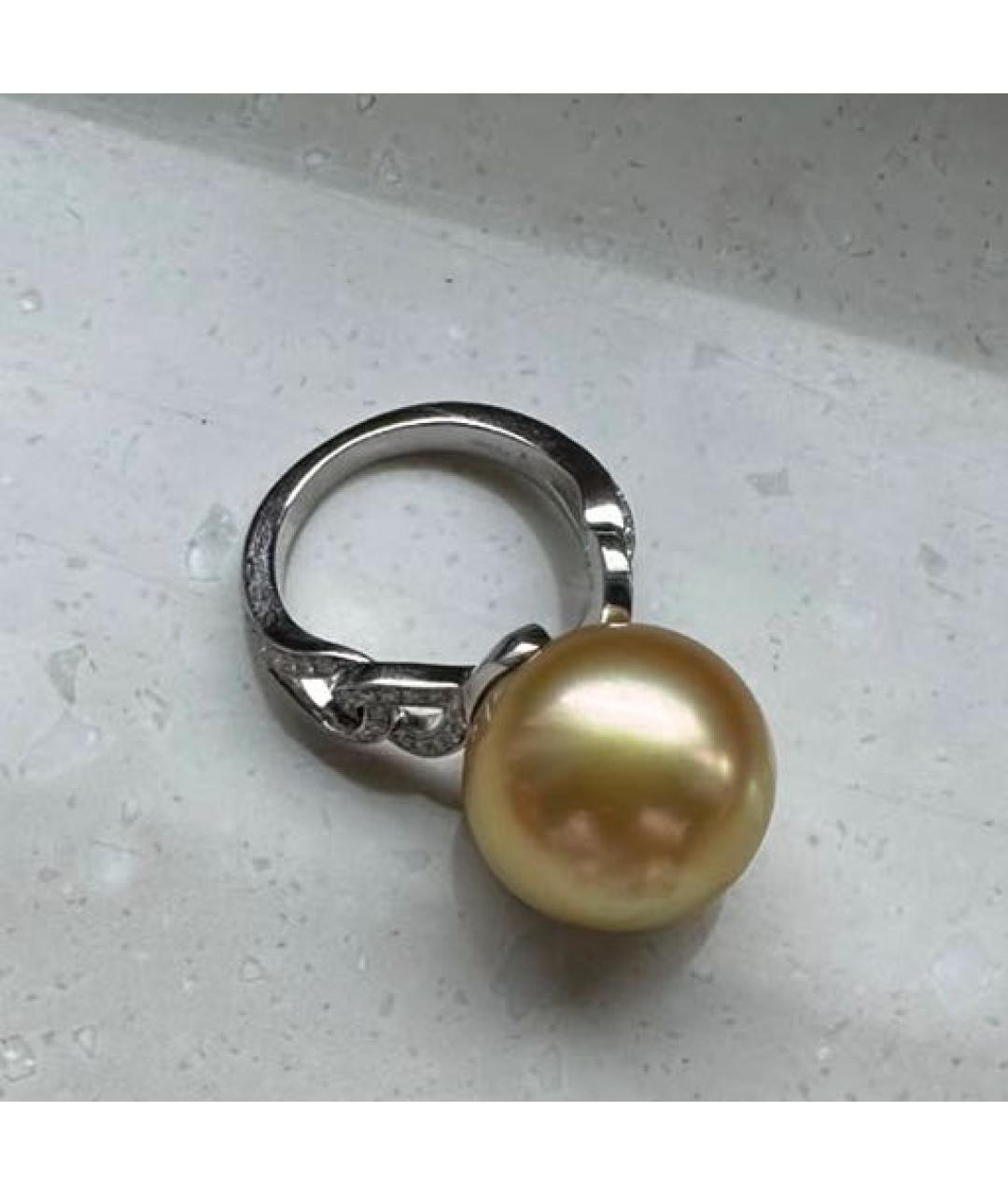 Mikimoto Желтое платиновое кольцо, фото 9