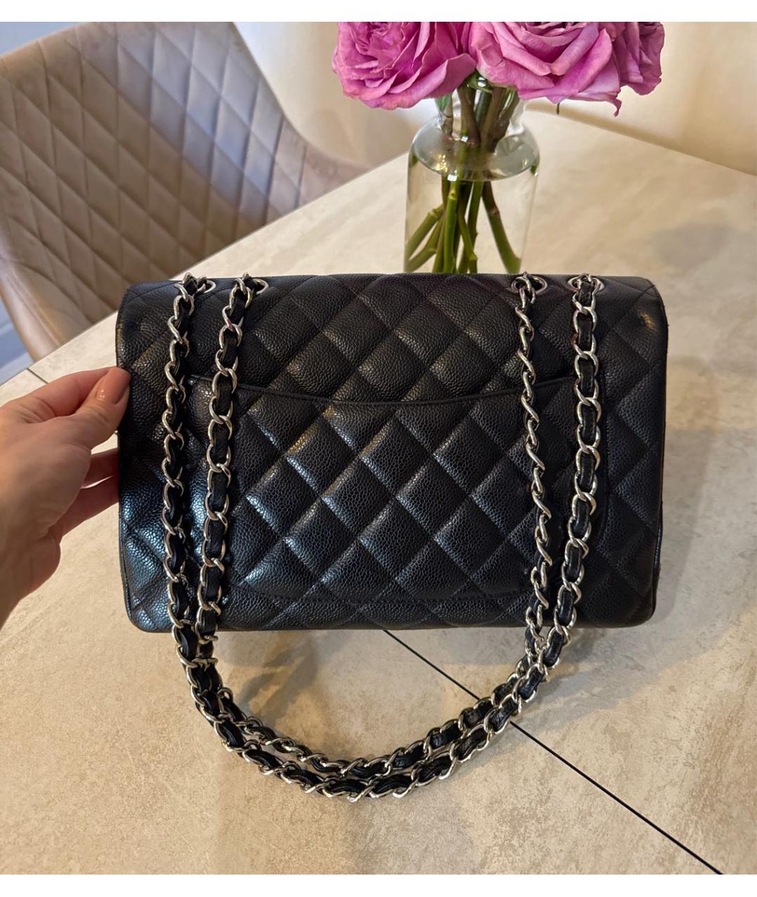 CHANEL Черная кожаная сумка через плечо, фото 3