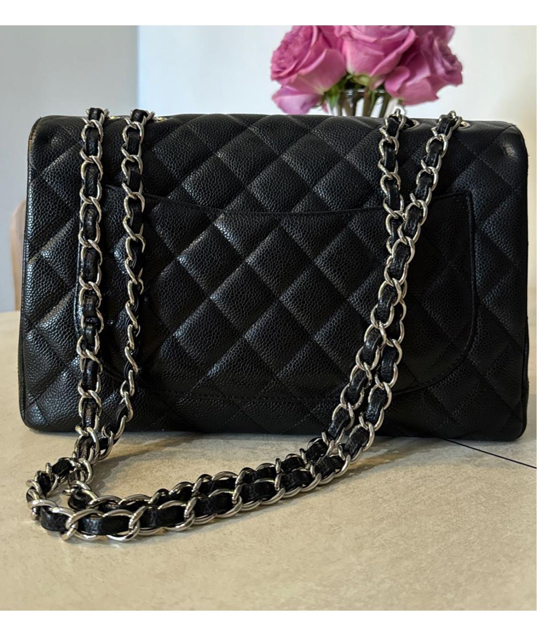 CHANEL Черная кожаная сумка через плечо, фото 4