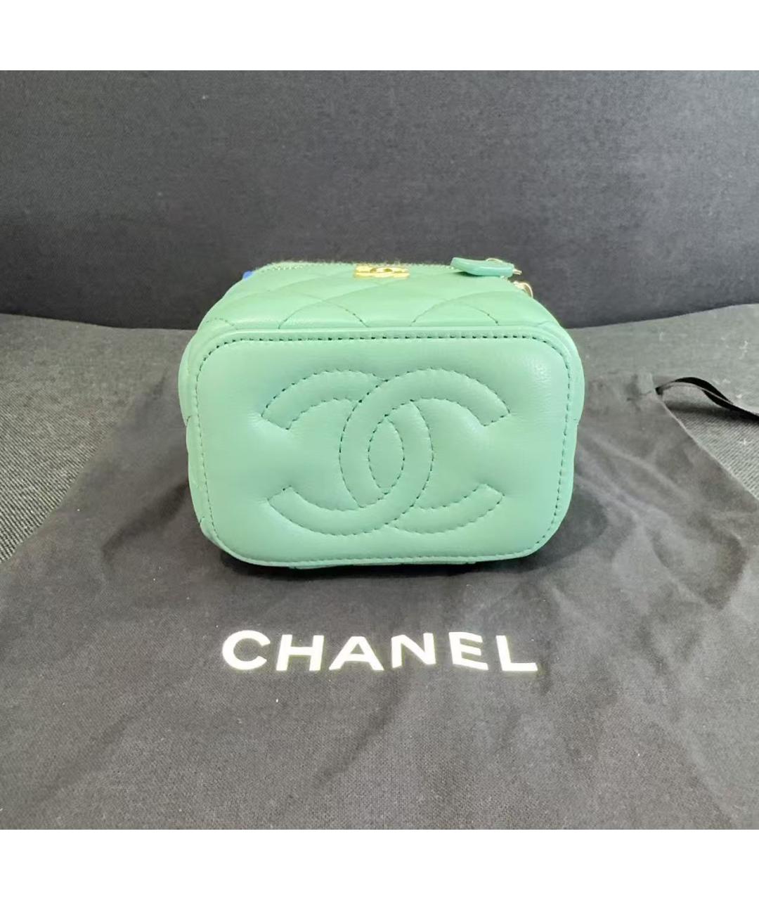 CHANEL Зеленая кожаная сумка через плечо, фото 4