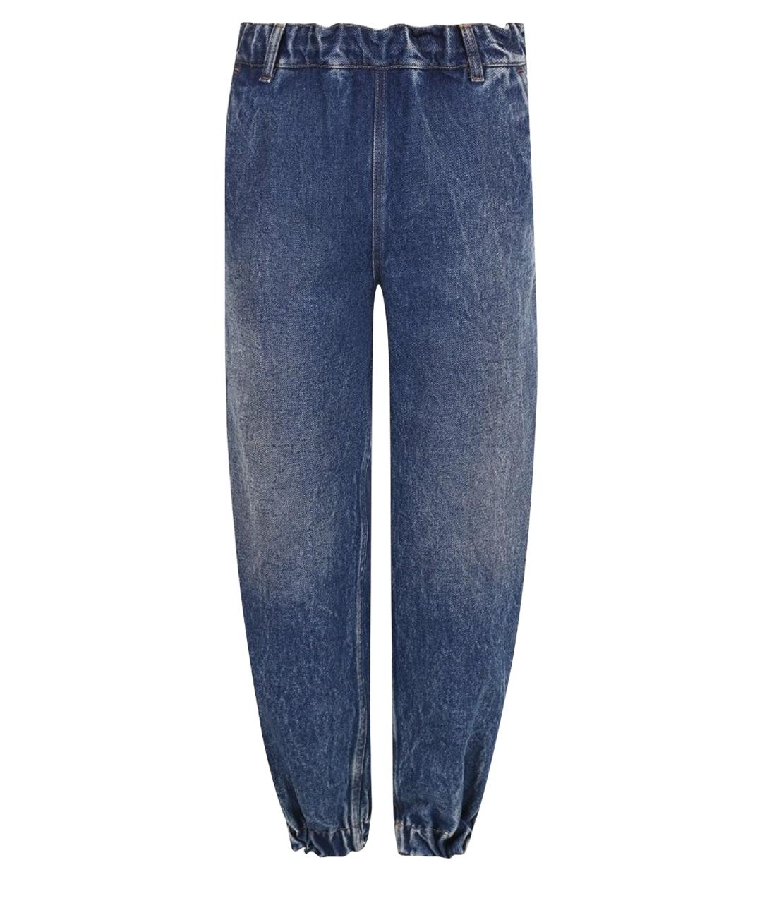 MM6 MAISON MARGIELA Темно-синие хлопковые джинсы клеш, фото 1