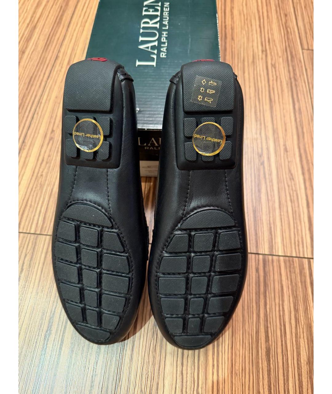 POLO RALPH LAUREN Черные кожаные мокасины, фото 5