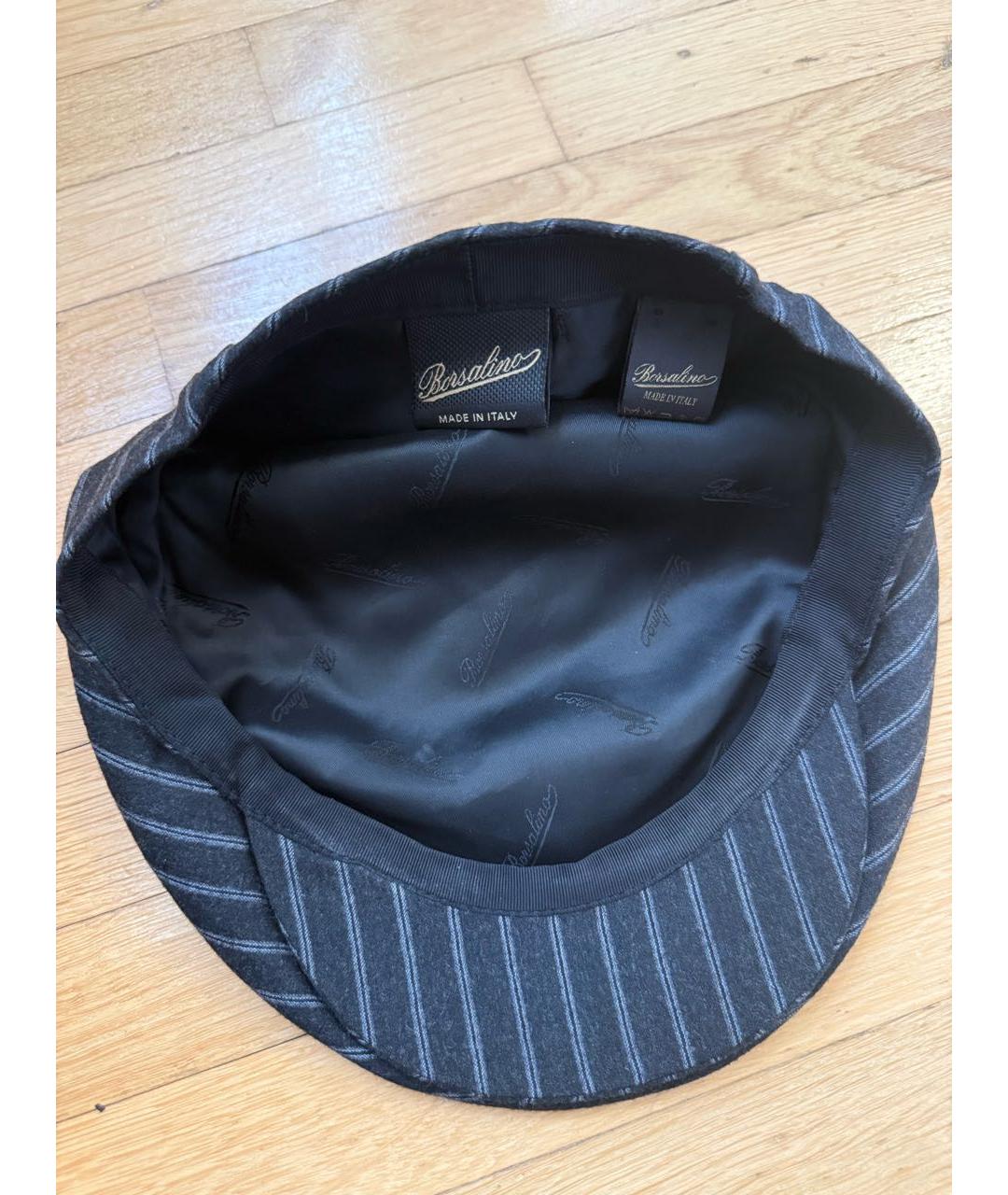 BORSALINO Черная шерстяная кепка/бейсболка, фото 4