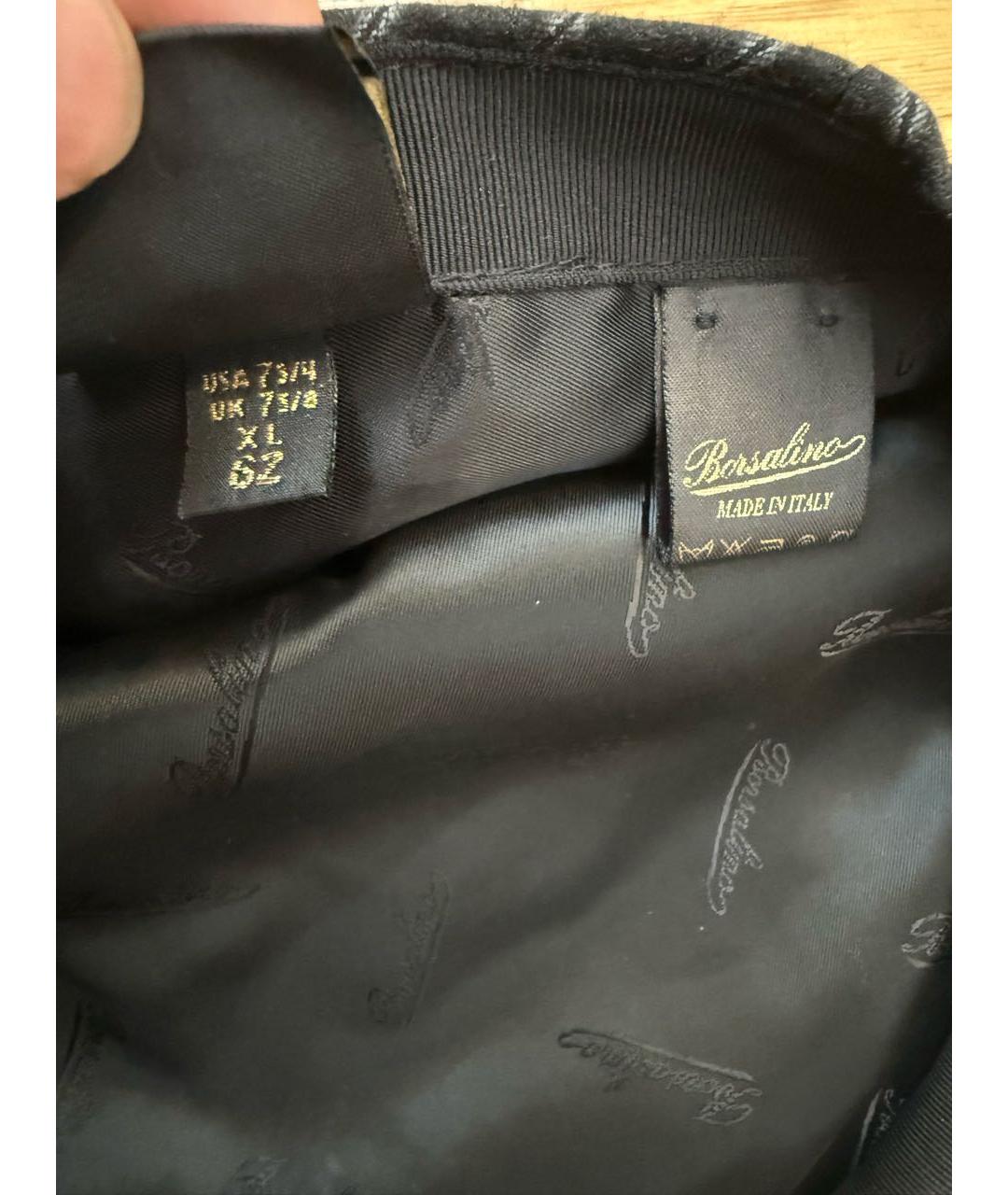 BORSALINO Черная шерстяная кепка/бейсболка, фото 5