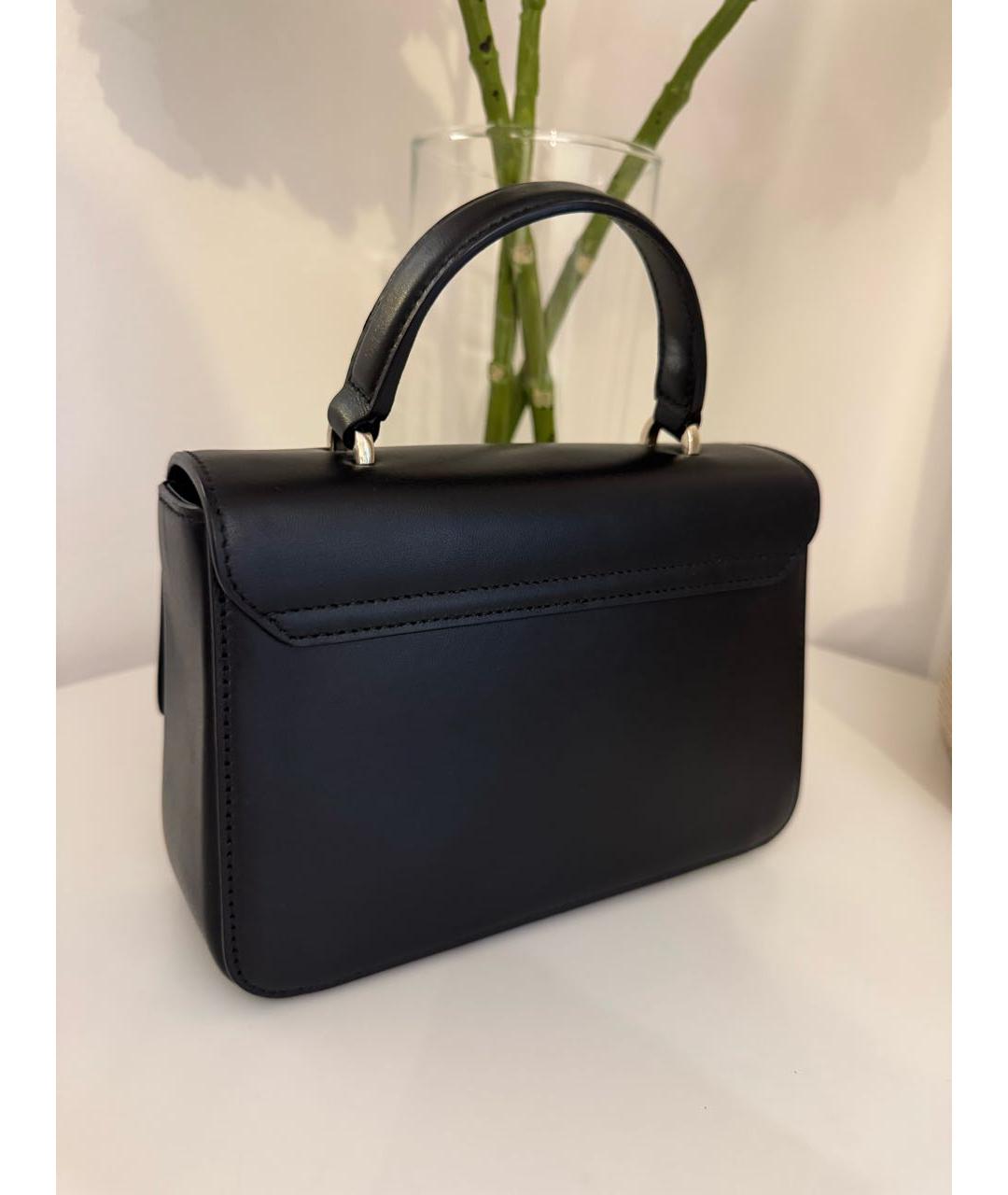 FURLA Черная кожаная сумка через плечо, фото 3