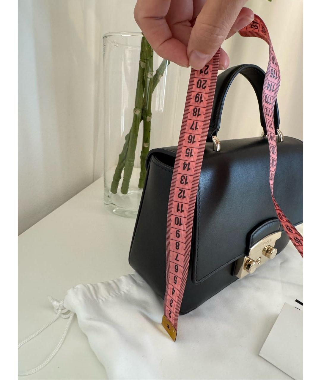 FURLA Черная кожаная сумка через плечо, фото 2