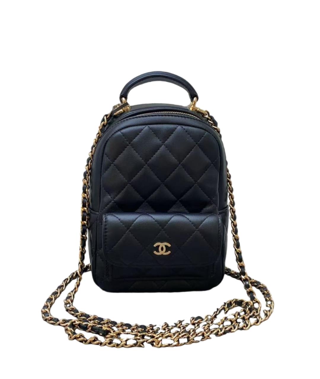 CHANEL Черный кожаный рюкзак, фото 7