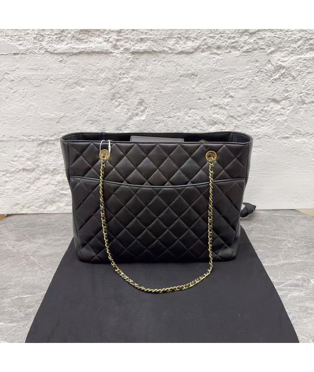 CHANEL Черная кожаная сумка через плечо, фото 4