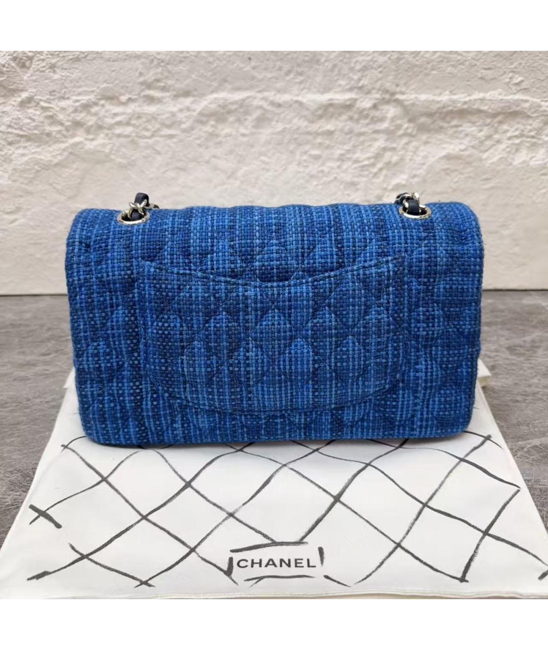CHANEL Голубая сумка через плечо, фото 4