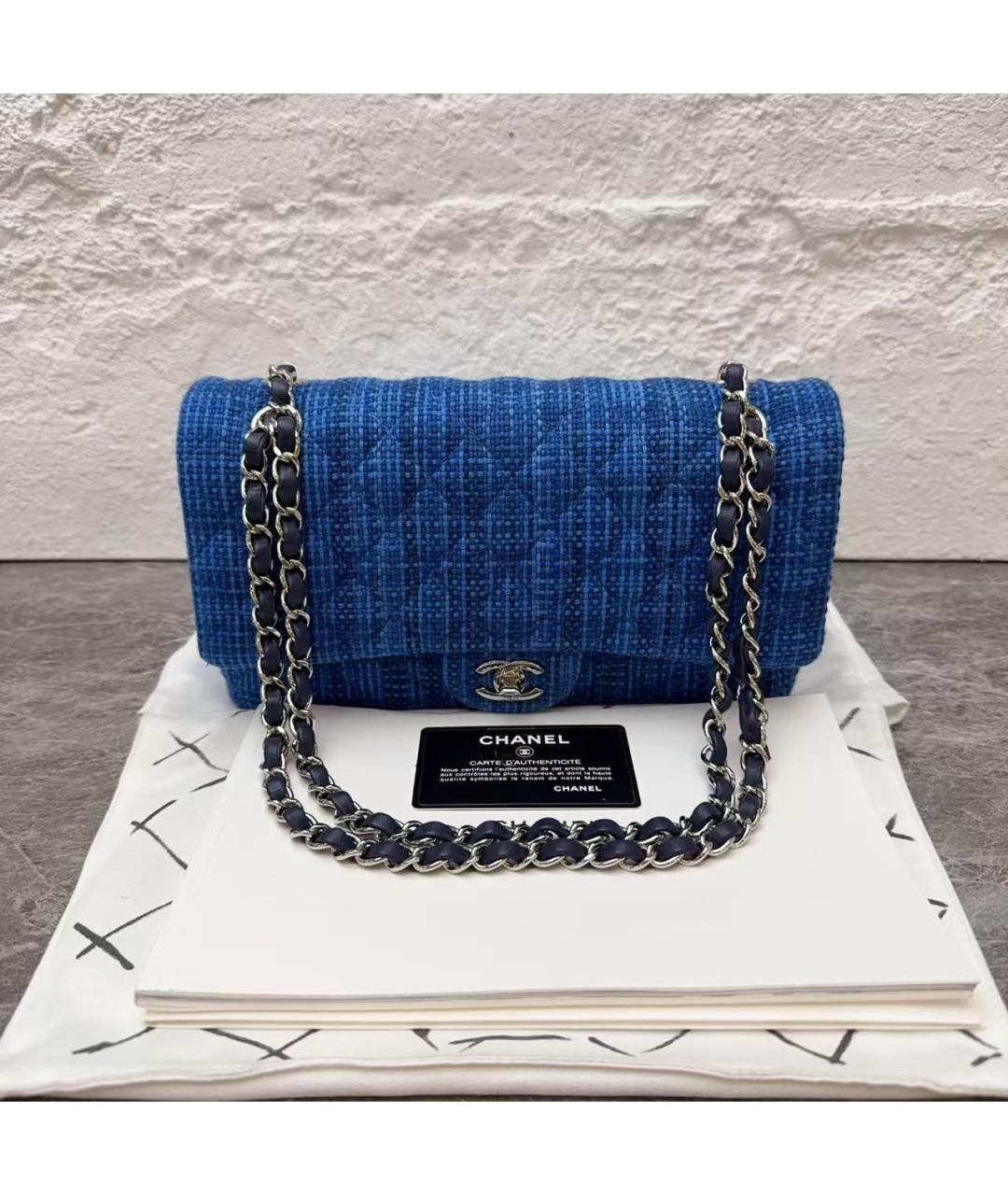 CHANEL Голубая сумка через плечо, фото 2