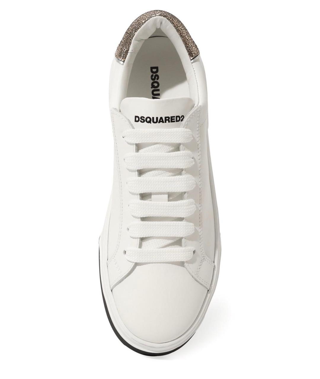 DSQUARED2 Белые кожаные кроссовки, фото 4