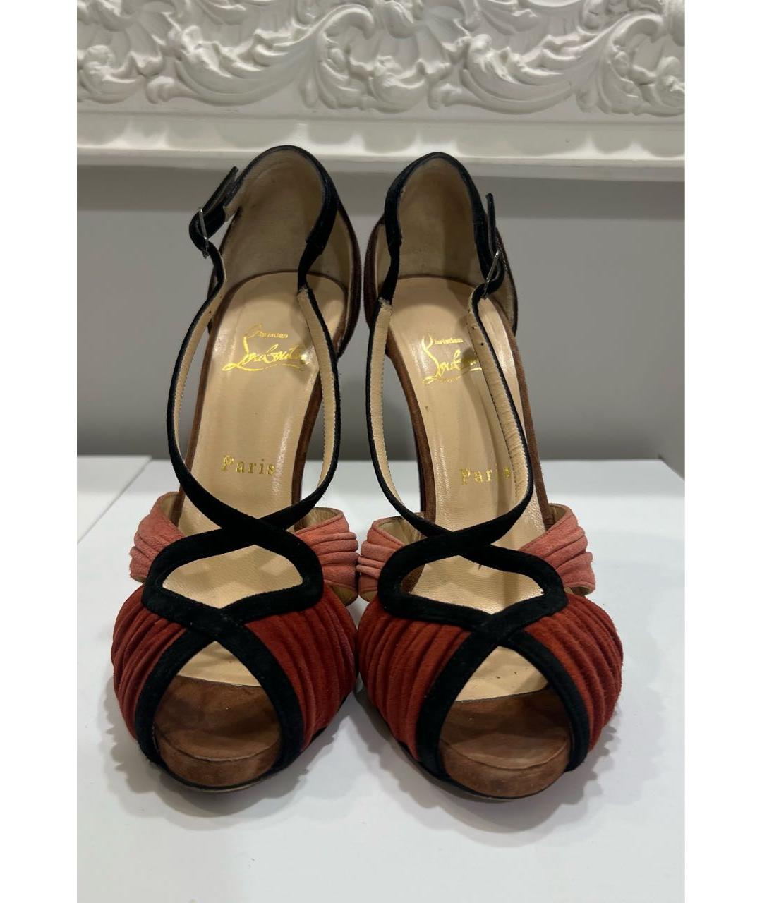 CHRISTIAN LOUBOUTIN Мульти замшевые босоножки, фото 2