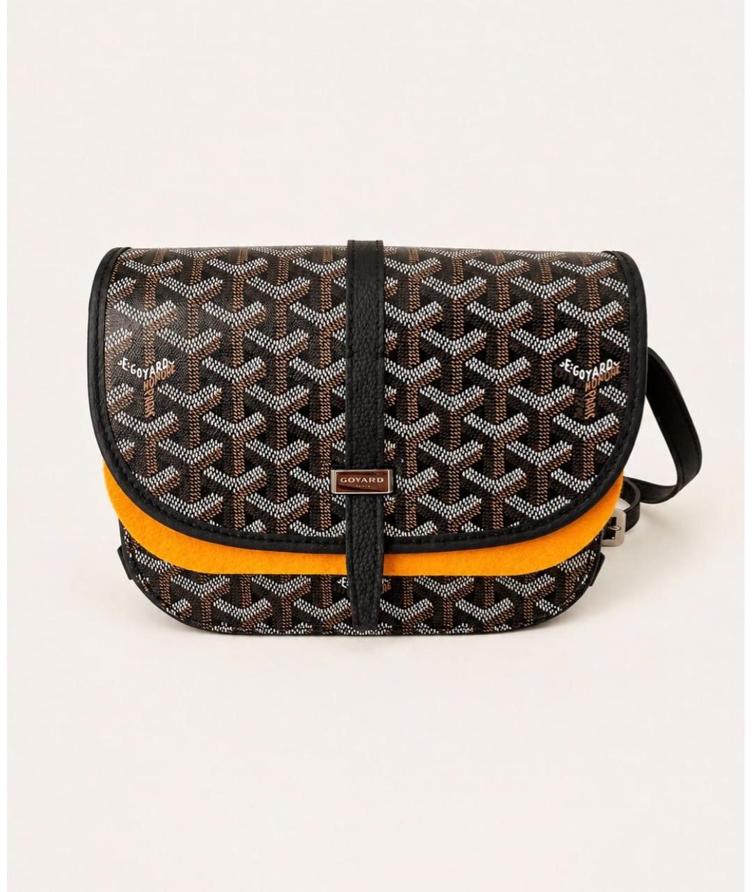 GOYARD Коричневая сумка на плечо из канвы, фото 9