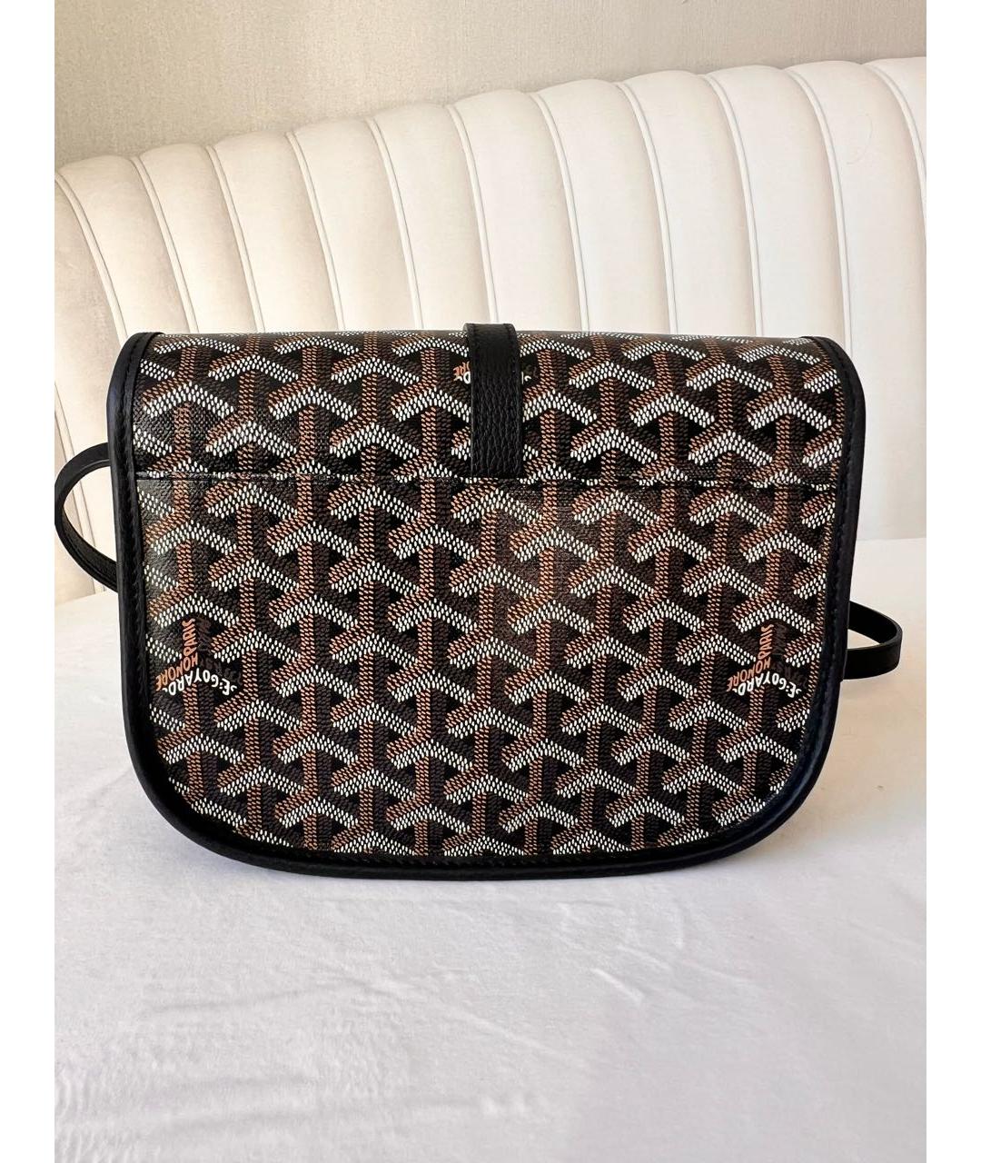 GOYARD Коричневая сумка на плечо из канвы, фото 2