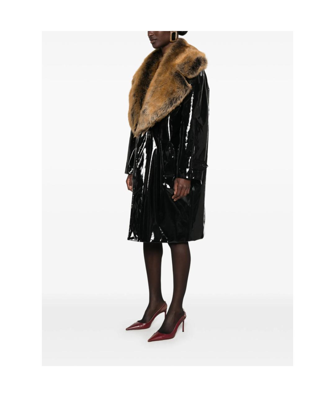 SAINT LAURENT Черное хлопковое пальто, фото 3