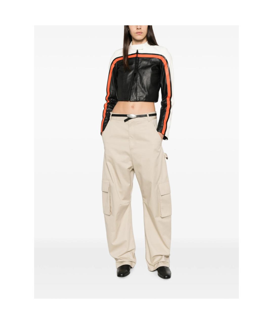 BALENCIAGA Бежевые хлопковые брюки широкие, фото 3