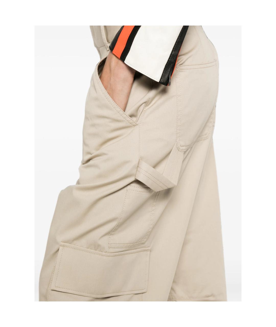 BALENCIAGA Бежевые хлопковые брюки широкие, фото 2
