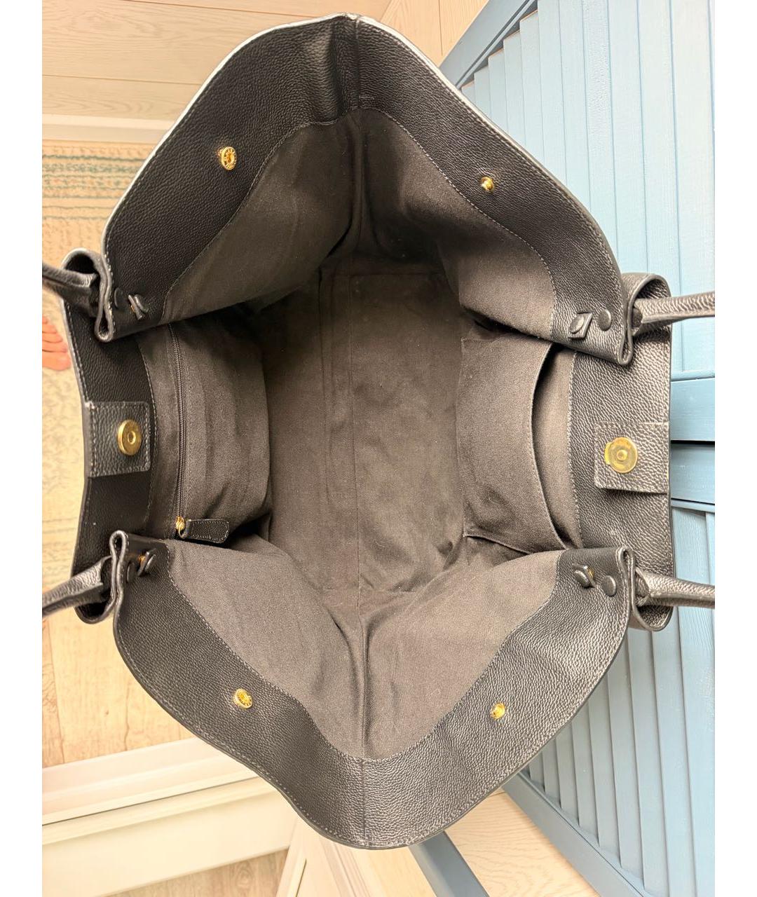 DEMELLIER Черная кожаная сумка тоут, фото 4