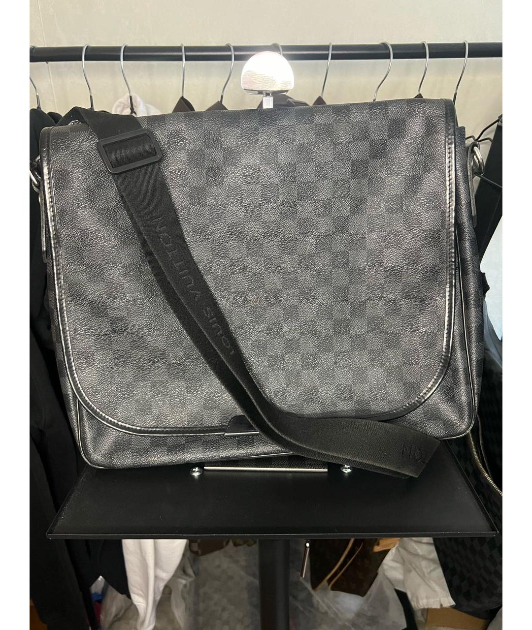 LOUIS VUITTON Антрацитовая сумка на плечо, фото 7