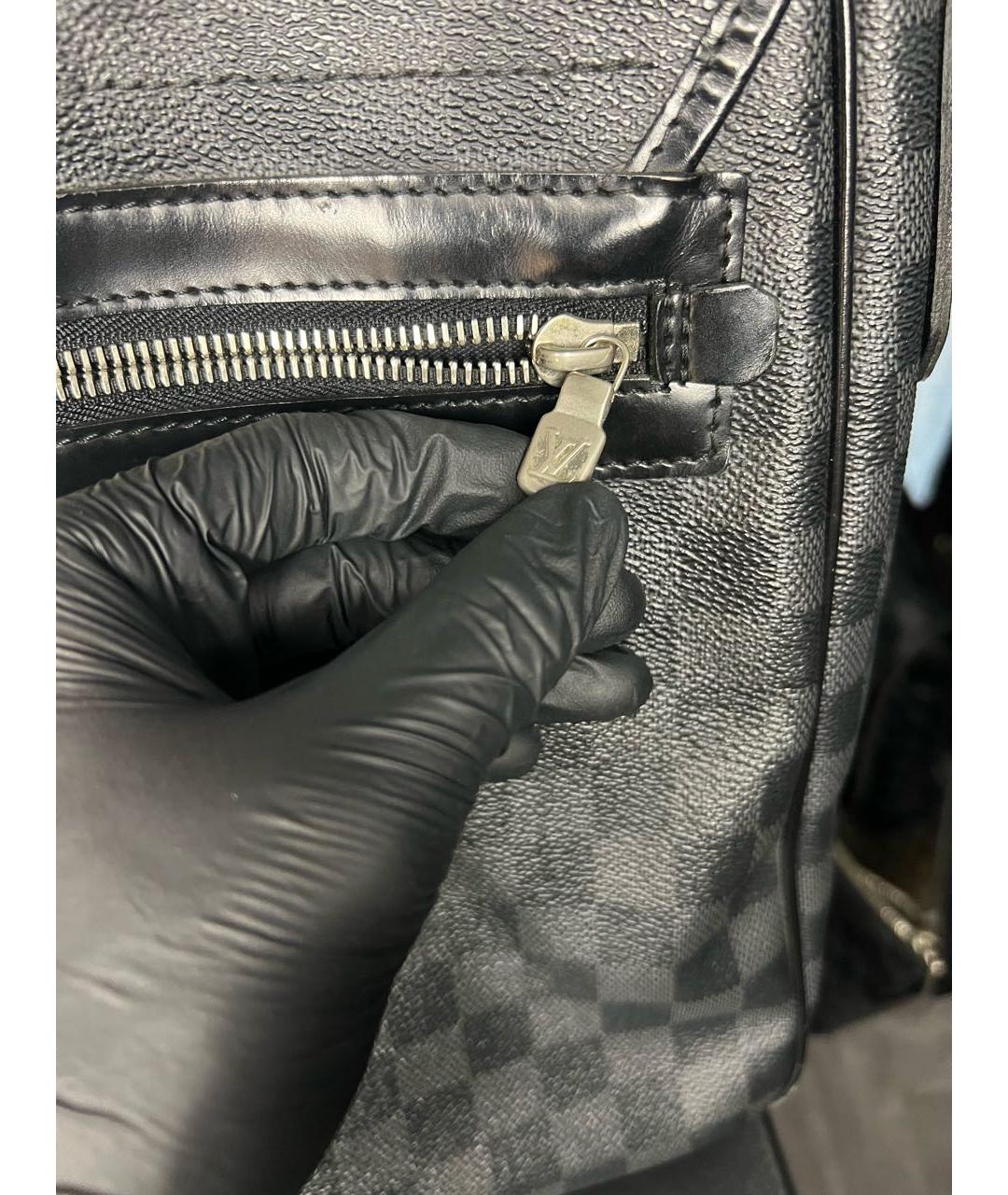 LOUIS VUITTON Антрацитовая сумка на плечо, фото 5