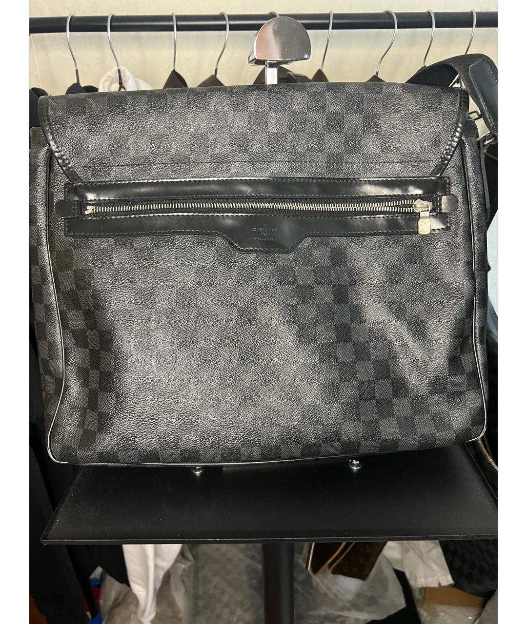 LOUIS VUITTON Антрацитовая сумка на плечо, фото 2