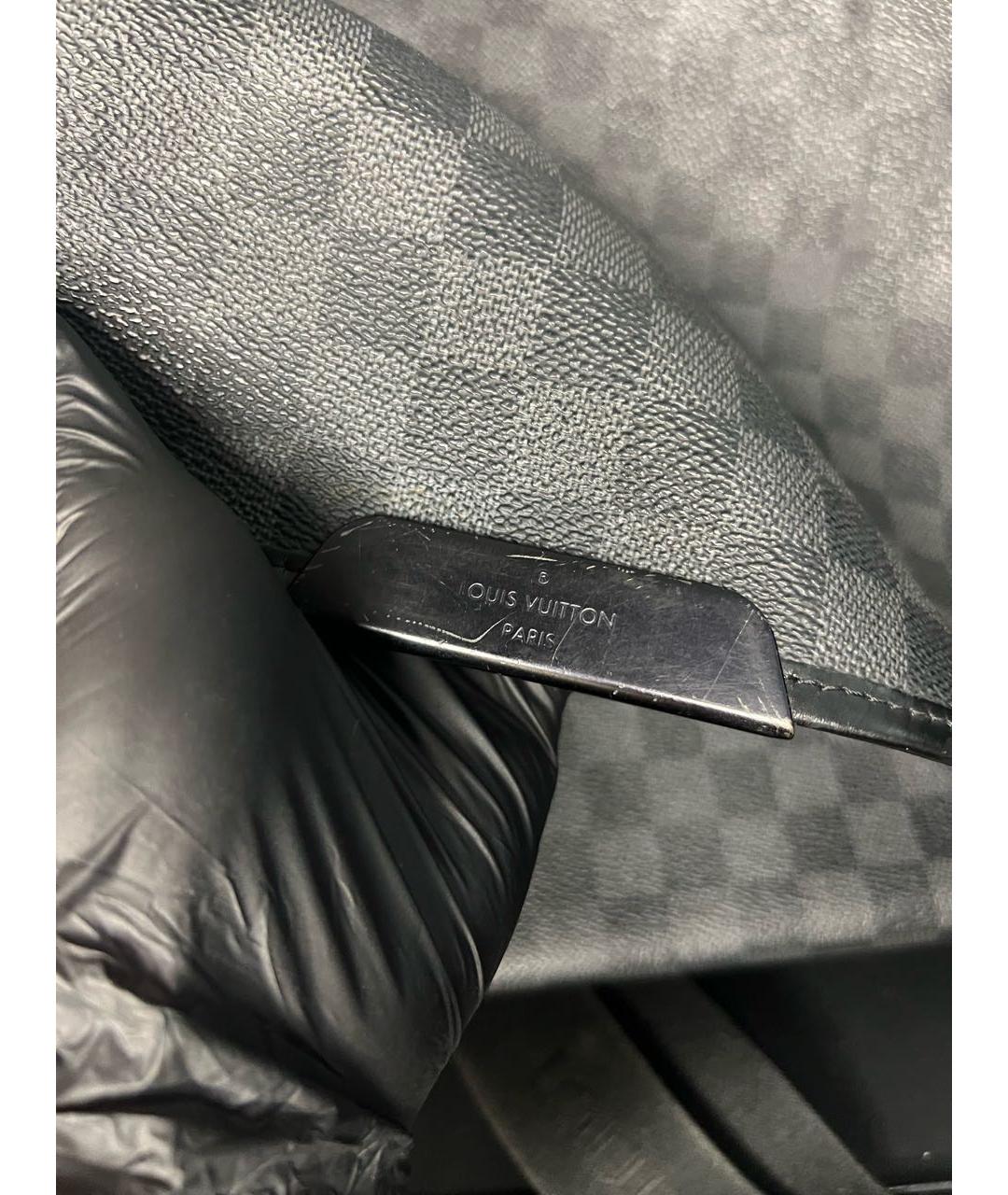 LOUIS VUITTON Антрацитовая сумка на плечо, фото 3