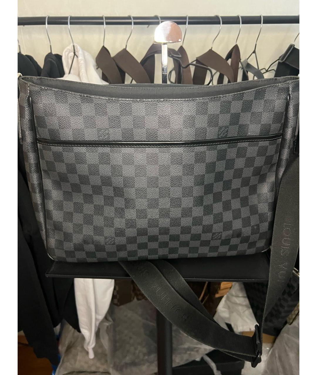 LOUIS VUITTON Антрацитовая сумка на плечо, фото 4