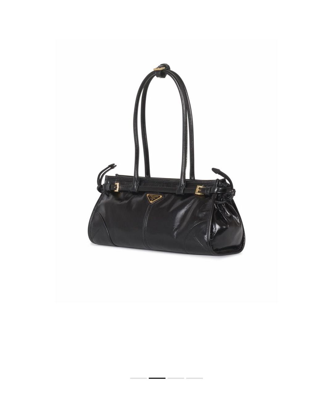 PRADA Черная кожаная сумка тоут, фото 4