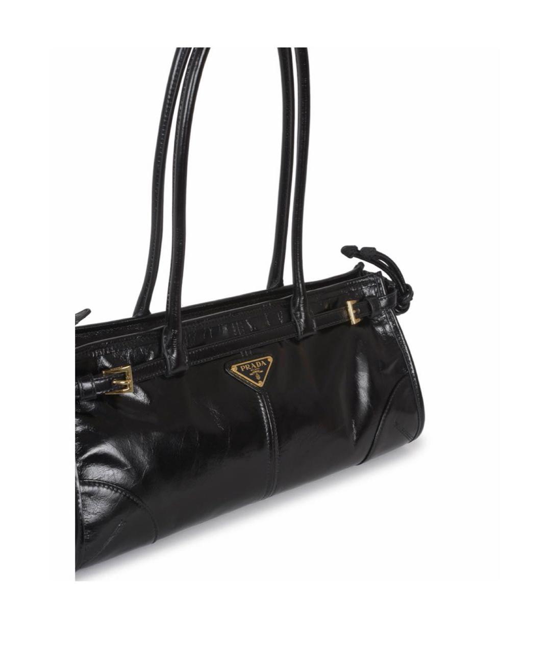 PRADA Черная кожаная сумка тоут, фото 3
