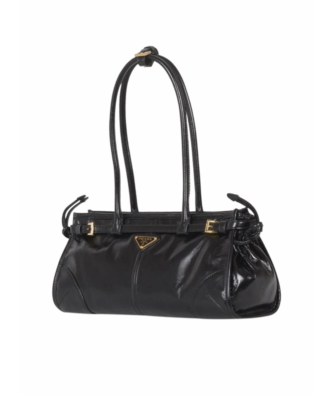 PRADA Черная кожаная сумка тоут, фото 1