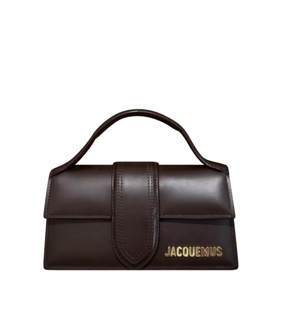JACQUEMUS Коричневая кожаная сумка через плечо, фото 1