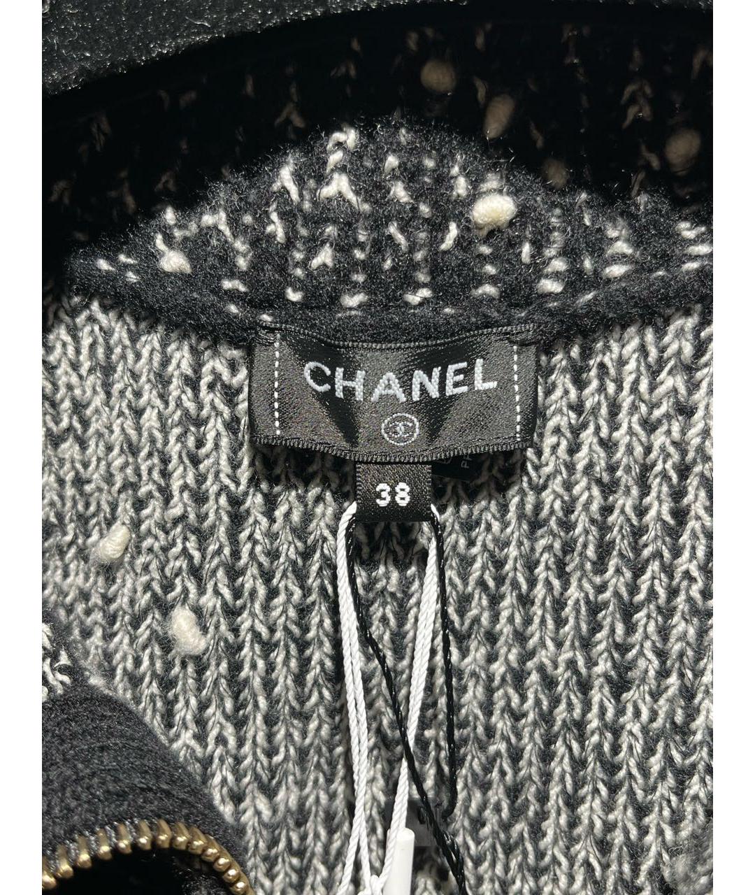 CHANEL Черный шерстяной джемпер / свитер, фото 3