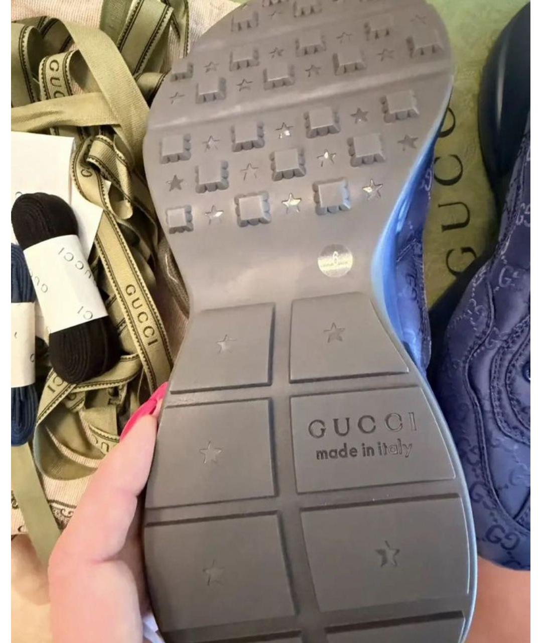 GUCCI Синие кроссовки, фото 6