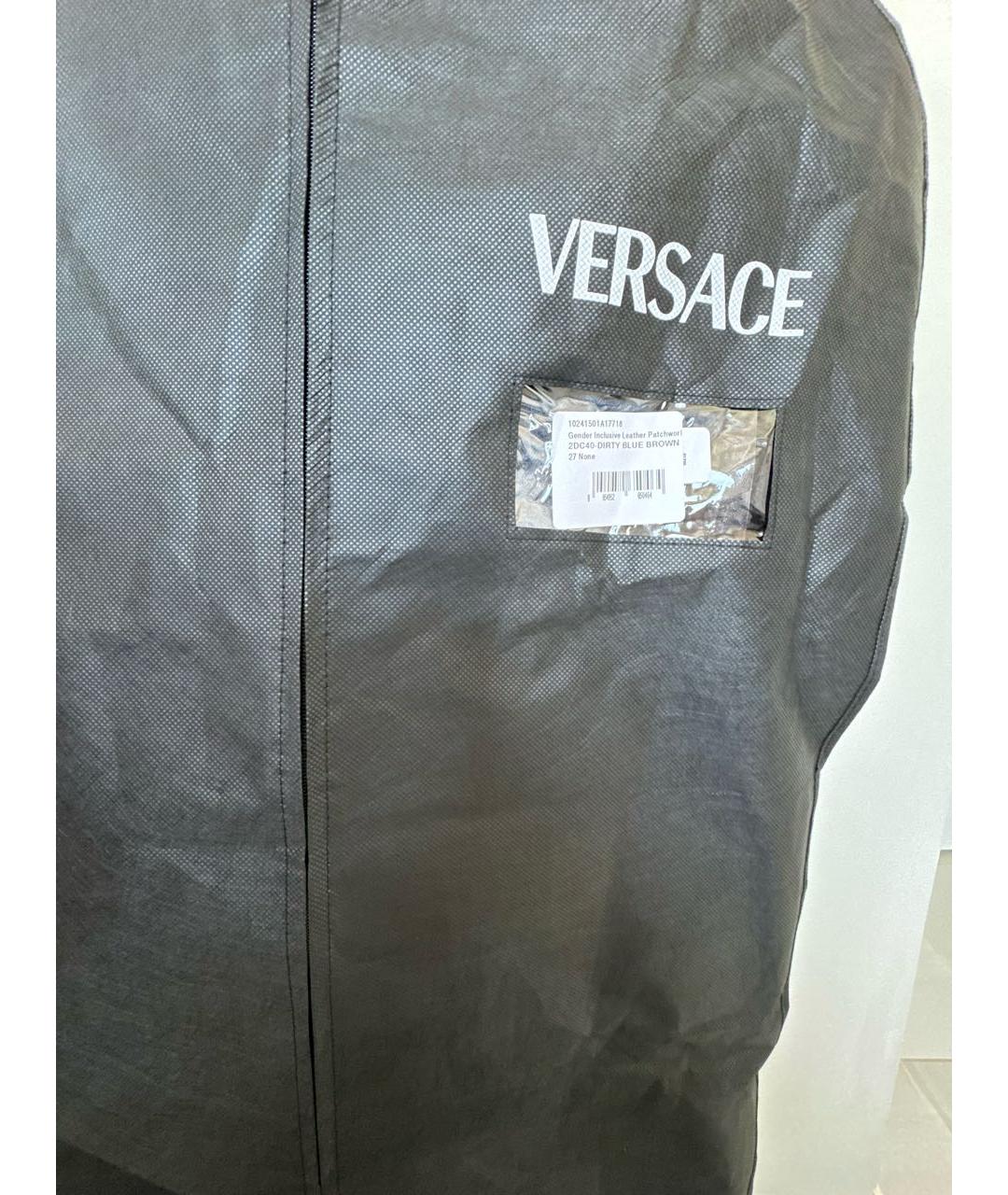 VERSACE Голубые прямые джинсы, фото 5