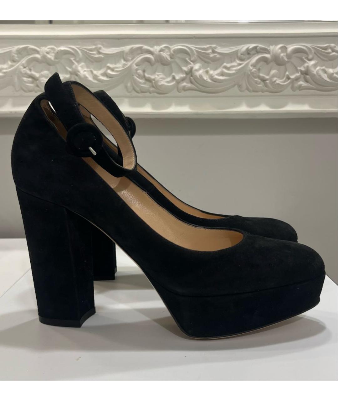 GIANVITO ROSSI Черные замшевые туфли, фото 6