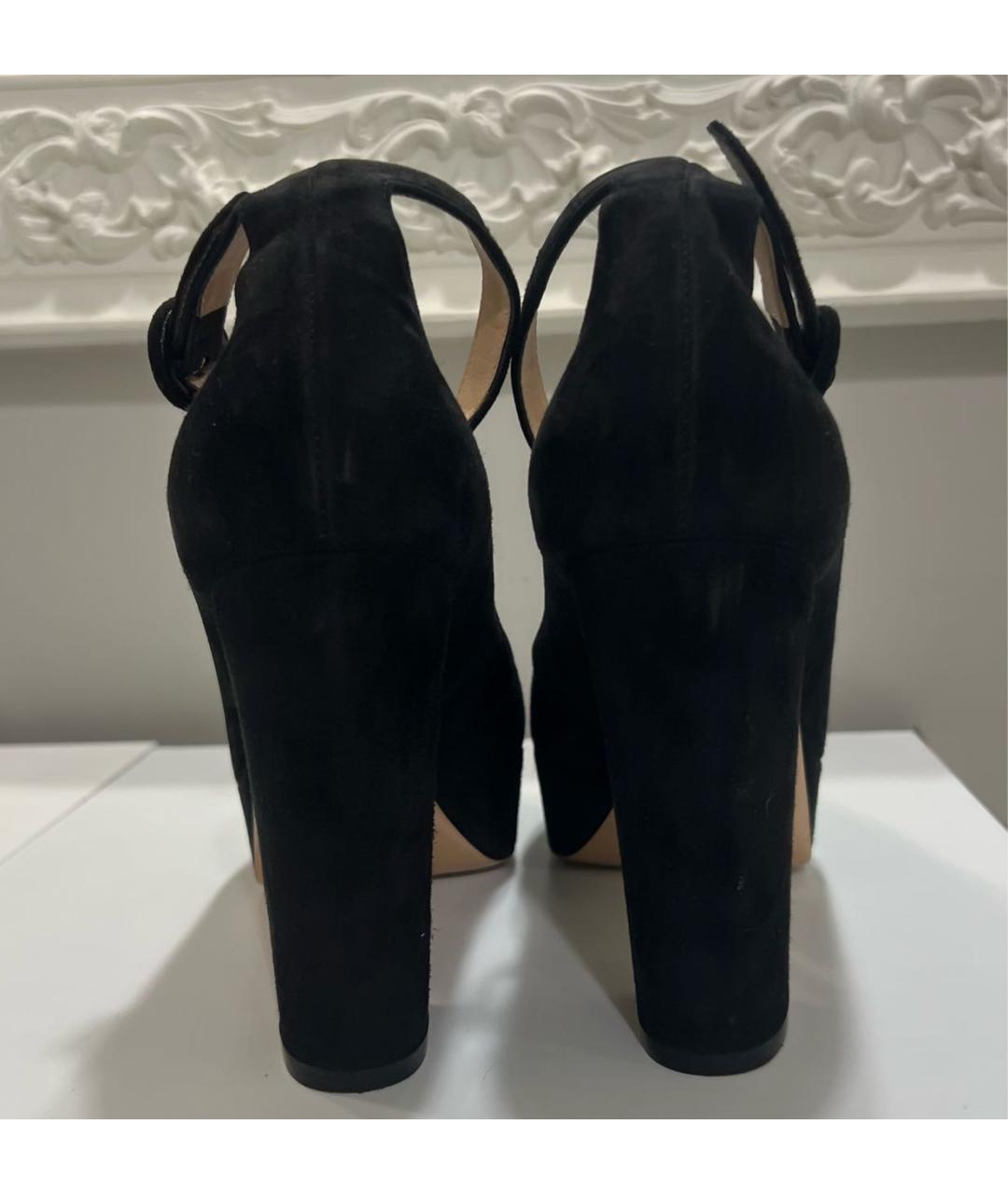 GIANVITO ROSSI Черные замшевые туфли, фото 4
