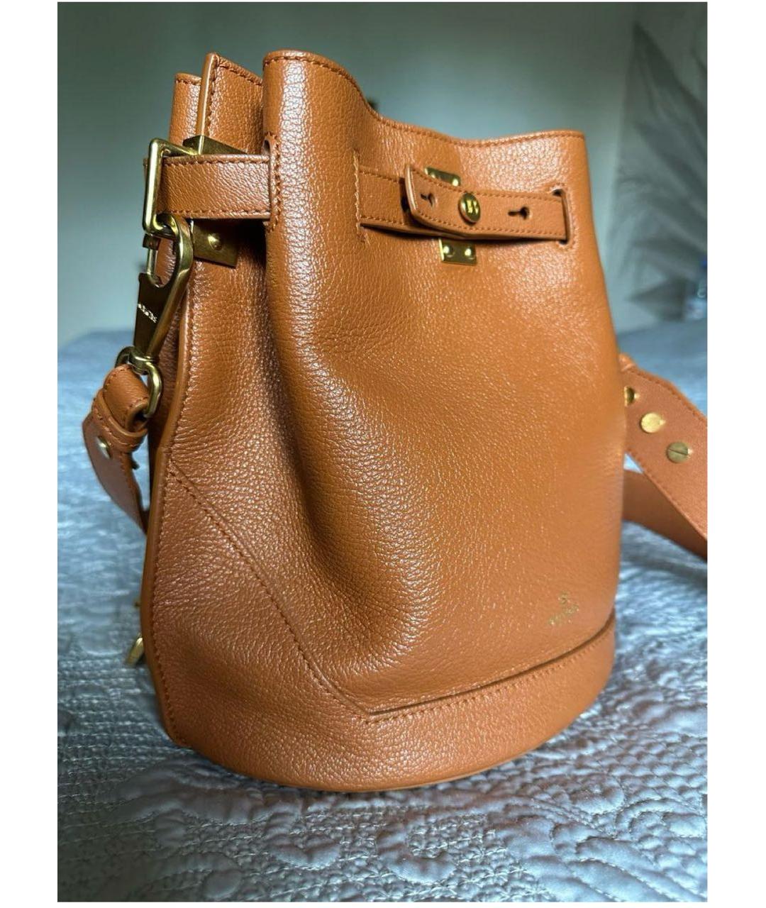 BALMAIN Коричневая кожаная сумка через плечо, фото 2
