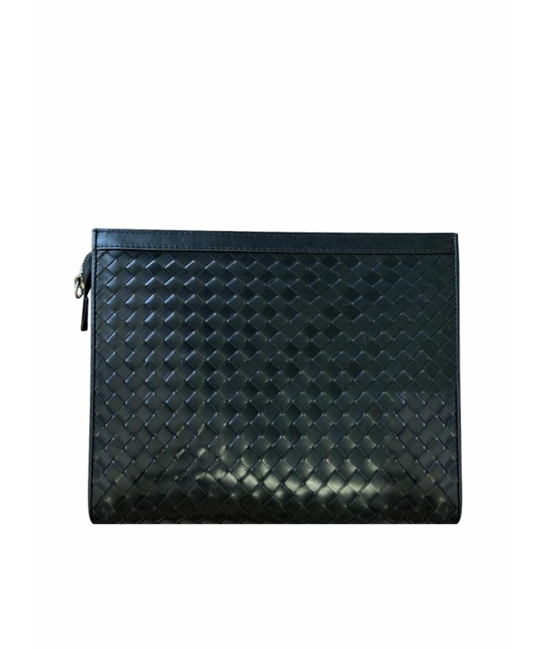 BOTTEGA VENETA Черная кожаная папка для документов, фото 1
