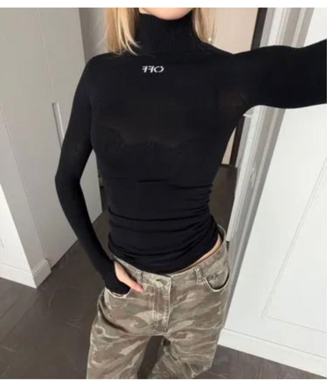 OFF-WHITE Черная водолазка, фото 3
