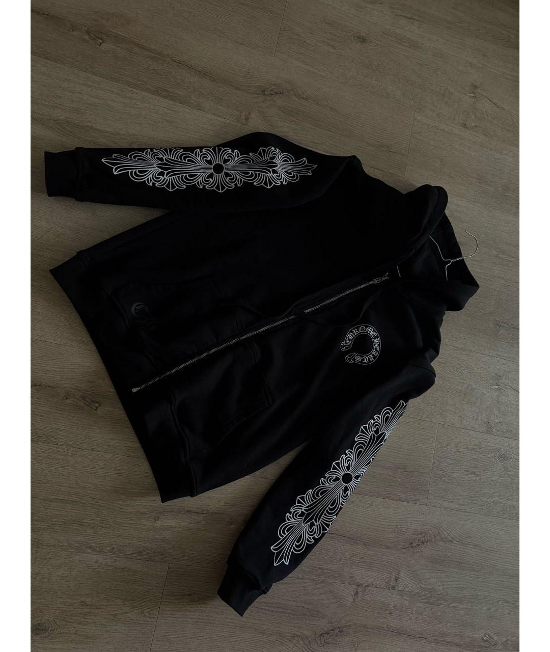 CHROME HEARTS Черный хлопковый спортивный костюм, фото 3